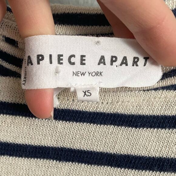 Apiece Apart Elodie Tank Dress in Navy/Cream Coastal Stripes Size X-Small EUC - Picture 6 of 7